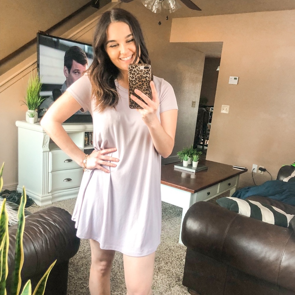 Lilac Shirt Dress
